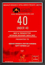 Nifty Award - 40 under 40 Best & Trendsetter Interior Designer India 2022